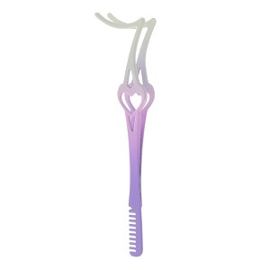 Unique Bargains Women's Heart Shaped Eyelash Curler Purple 1 Pc - 1 of 3
