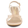 Allegra K Women's Strappy Slingback Kitten Heels Sandals - 3 of 4