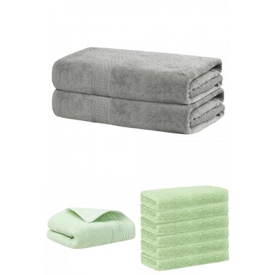 REGALWOVEN Striped Soft Absorbent Bathroom Cotton Towel Set 3 Pcs