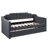 PAGED Twin Size Daybed Modern Wooden Bed Frame with Shelves and 2 Drawers for Bedroom and Living Room - 4 of 4