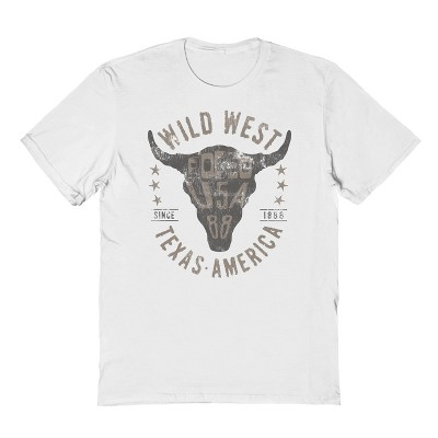 Rerun Island Men's Wild West Brown Short Sleeve Graphic Cotton T-shirt