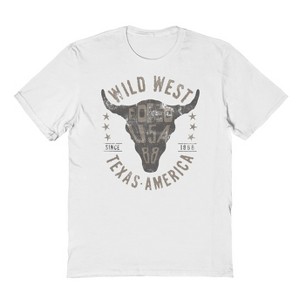 Rerun Island Men's Wild West Brown Short Sleeve Graphic Cotton T-shirt - 1 of 1