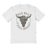 Rerun Island Men's Wild West Brown Short Sleeve Graphic Cotton T-shirt