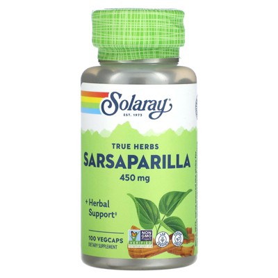 Solaray True Herbs, Sarsaparilla, 450 mg, 100 Vegcaps