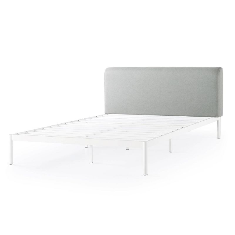Bree Metal Platform Bed with Curved Upholstered Headboard - Mellow, 3 of 9
