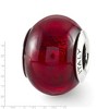 Black Bow Jewelry Red Italian Murano Glass & Sterling Silver Bead Charm - 2 of 3