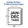 Avery Jan-Dec Dividers for 3 Ring Binders, 12 Tabs per Set, Customizable Table of Contents, Multicolor Tabs (3 Sets of 44128) - 4 of 4