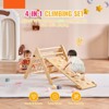 Pikler Triangle Set, 4 in 1 Toddler Climbing Toys Indoor Playground, Large Size Wooden Climbing Gym for Toddlers 1-3 Years - 4 of 4