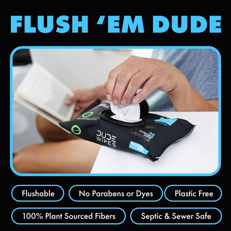 Dude Wipes Fragrance-Free Flushable Personal Wipes - 48ct, 6 of 10