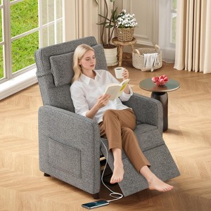 GustoWave Power Recliner Chair for Living Room, Adjustable Recliner Ergonomic Overstuffed Single Sofa, Padded Home Theater Seating - 1 of 4