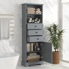 Rbied 22 in. W x 10 in. D x 67 in. H Bathroom Storage Cabinet Linen Cabinet with Drawers and Adjustable Shelves - 2 of 4