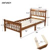 Twin Size Wood Platform Bed with Headboard, Footboard and Wooden Slat Support-ModernLuxe - 3 of 4