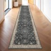 2'x10' Washable Neutral Farmhouse Boho Runner Rug - 2 of 4