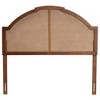 Baxton Studio Madeline Classic and Traditional Ash Walnut Finished Wood Queen Size Headboard with Rattan - 3 of 4
