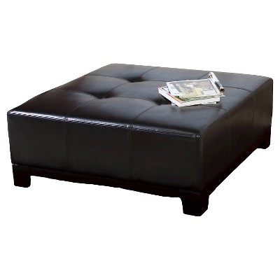 Darlington Bonded Leather Ottoman Espresso - Christopher Knight Home