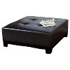 Darlington Bonded Leather Ottoman Espresso - Christopher Knight Home: Oversize, Tufted Bench - 4 of 4