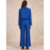 INSPIRE CHIC Women's Business Casual Outfit Notched Lapel Crop Jacket Wide Leg Pant Work Suits 2-Piece-Set - 4 of 4