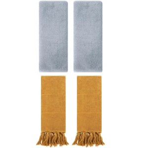 REGALWOVEN 4 Pcs Cotton Bathroom Hand Towels - 1 of 4