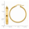 Black Bow Jewelry 4mm x 28mm Polished 14k Yellow Gold Round Hoop Earrings - 4 of 4