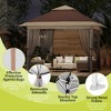 12X12 FT Pop Up Canopy Tent - Outdoor Gazebo with Mosquito Netting, Wheeled Carrying Bag, Curtains, Adjustable Height, for Patio Garden Backyard Deck - 4 of 4