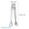 Unique Bargains Stainless Steel Mini Versatile Serving Tongs for Desserts and Appetizers - 2 of 4