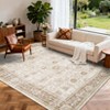 Area Rug Washable Printed Vintage Floral Non Slip Low Pile Rugs Soft Rubber Backed Indoor Bedroom Rugs for Laundry Room - 4 of 4