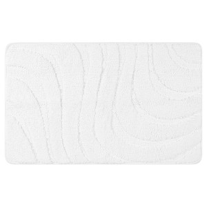 Unique Bargains Bathroom Floor Non-Slip Geometry Absorbent Washable Mat Soft Microfiber Bath Mats - 1 of 4