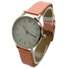 Olivia Pratt Stripped Pastel Colors Faux Leather Women Watch - 2 of 4
