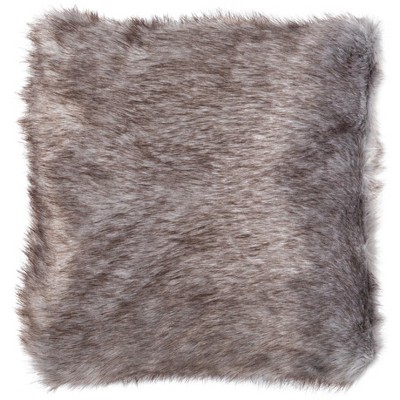 Davena Fur Pillow - Grey - 20" X 20"  - Safavieh