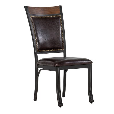 Angelo Side Chair Oak/Dark Brown - Powell Company