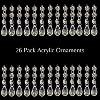 "26 Pack Teardrop Acrylic Crystal Beads for Christmas Ornaments and Wedding Decor by 4E's Novelty" - 4 of 4