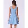 INSPIRE CHIC Women's Sleeveless Sweetheart Neck Fit and Flared A Line Cocktail Dress - 4 of 4