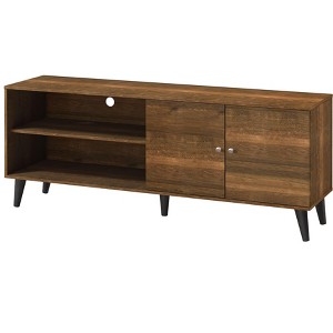 Sapphtopaz Modern TV Stand for TVs Up to 59" with 2 Storage Shelves Entryway Table with Storage Cabinet Wood TV Console for Living Room - 1 of 4