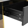 Modern Coffee Table, Rectangular Modern Style Coffee Table with 2 Drawers, Retro End Table for Home, Office - 3 of 4