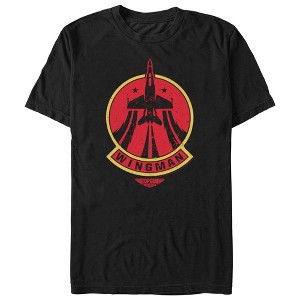 Men's Top Gun: Maverick Distressed Wingman Patch T-Shirt - 1 of 4