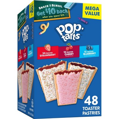 Pop-Tarts Frosted Strawberry, Cherry and Blueberry Toaster Pastries - 81.2oz/48ct