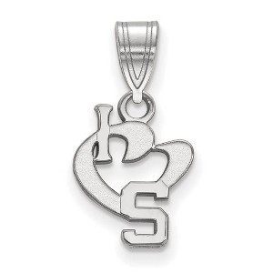 Black Bow Jewelry Sterling Silver Michigan State Spartans NCAA Small Pendant - 1 of 3