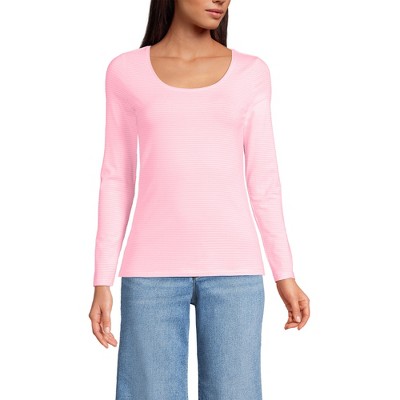Lands' End Women's Long Sleeve Lightweight Jersey Scoop Neck T-Shirt