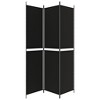 VidaXL 3-Panel Room Divider Black 59.1 in.x86.6 in. Fabric - 4 of 4