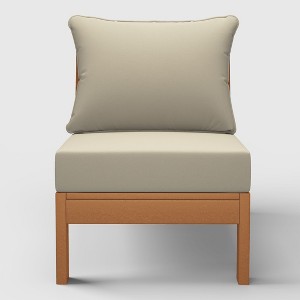 WestinTrends  Avalon Outdoor HDPE Deep Seating Modular Armless Patio Chair with Patio Cushions - 1 of 4