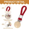 Unique Bargains Cotton Loop Wooden Clothing Towel Storage Clips 4.3" 5 Pcs - 3 of 4