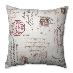 French Postale Throw Pillow Collection - Pillow Perfect - 1 of 2