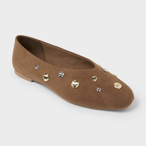 Обувь A New Day Women’s Sammie Flats with Memory Foam Insole - A New Day™ Dark Taupe 7