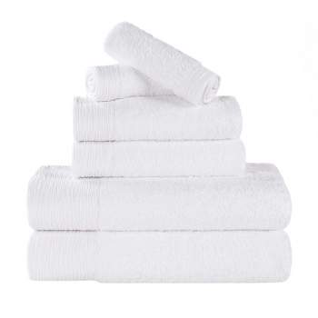 Nate Home by Nate Berkus Cotton Jacquard Bath Towel Set/6 Pearl/Charcoal
