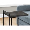 Monarch Specialties Accent Table, C-shaped, End, Side, Snack, Living Room, Bedroom, Black Laminate, Black Metal, Contemporary, Modern - 3 of 4