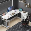 GALAXHERO 66 Inch L-Shaped Gaming Desk, Corner Computer Desk with Storage Drawers, Power Outlets & LED Lights, Office/Gaming Desk for Bedroom - 2 of 4