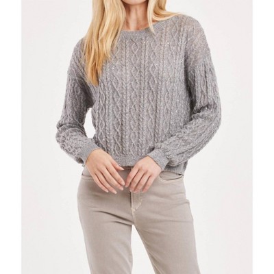 Women's Sarai Cable Knit Sequin Sweater - Another Love
