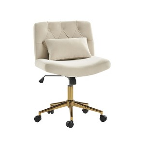 Nigel Modern Flannel Office Chair with Tilt and Adjustable Height Mecha|HULALA HOME - 1 of 4