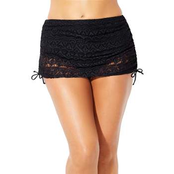 Swimsuits for All Women's Plus Size Crochet Adjustable Swim Skirt
