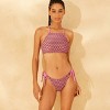 Women's Low-Rise Tricot High Leg Cheeky Side-Tie Bikini Bottom - Wild Fable™ - 3 of 4